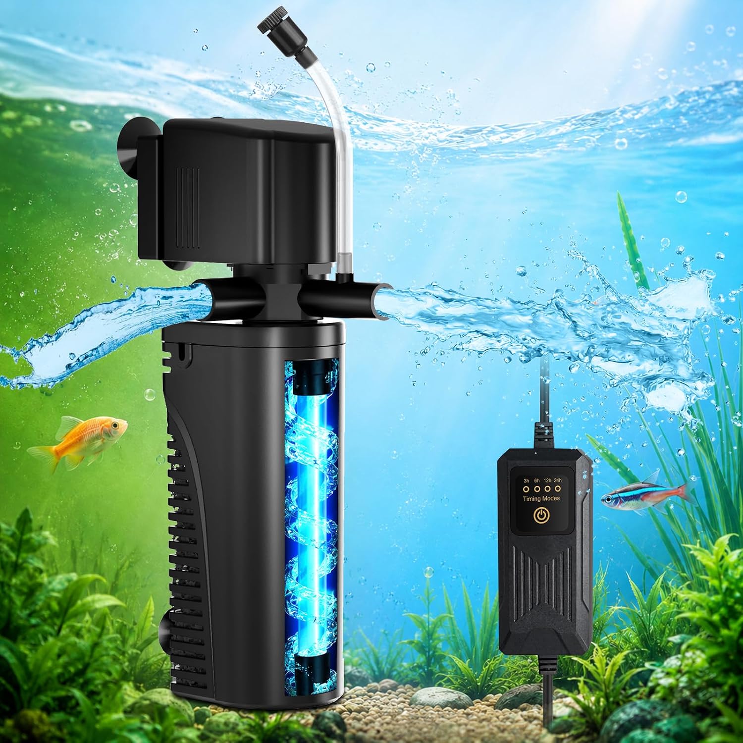 Submersible UV Aquarium Filter